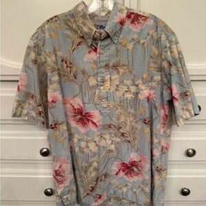 Reyn Spooner Blue and Pink Floral Men's Shirt